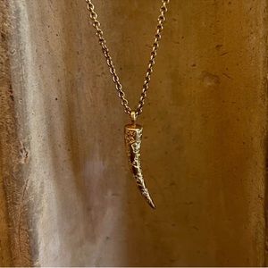 Me & Ro Gold Horn Necklace